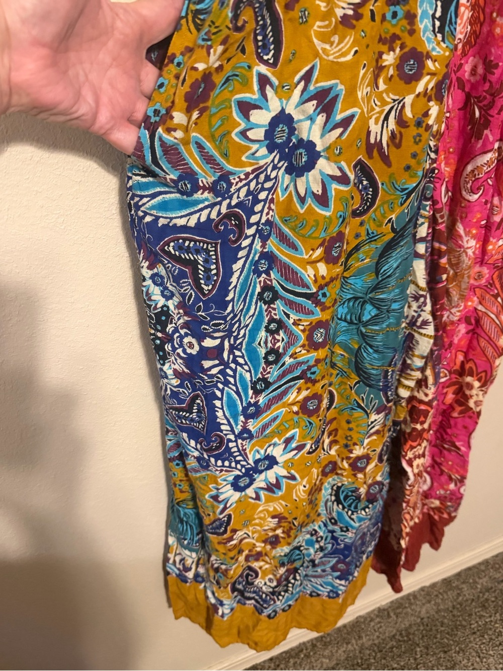 Anthropologie Piper Cut Out Paisley Patchwork Wide Leg Jumpsuit Size Medium - Picture 8 of 12